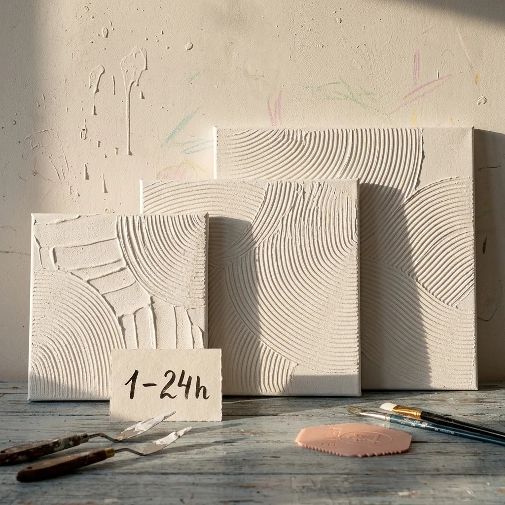 Reljefi od 3D paste se suše na vazduhu — 1 do 24 sata