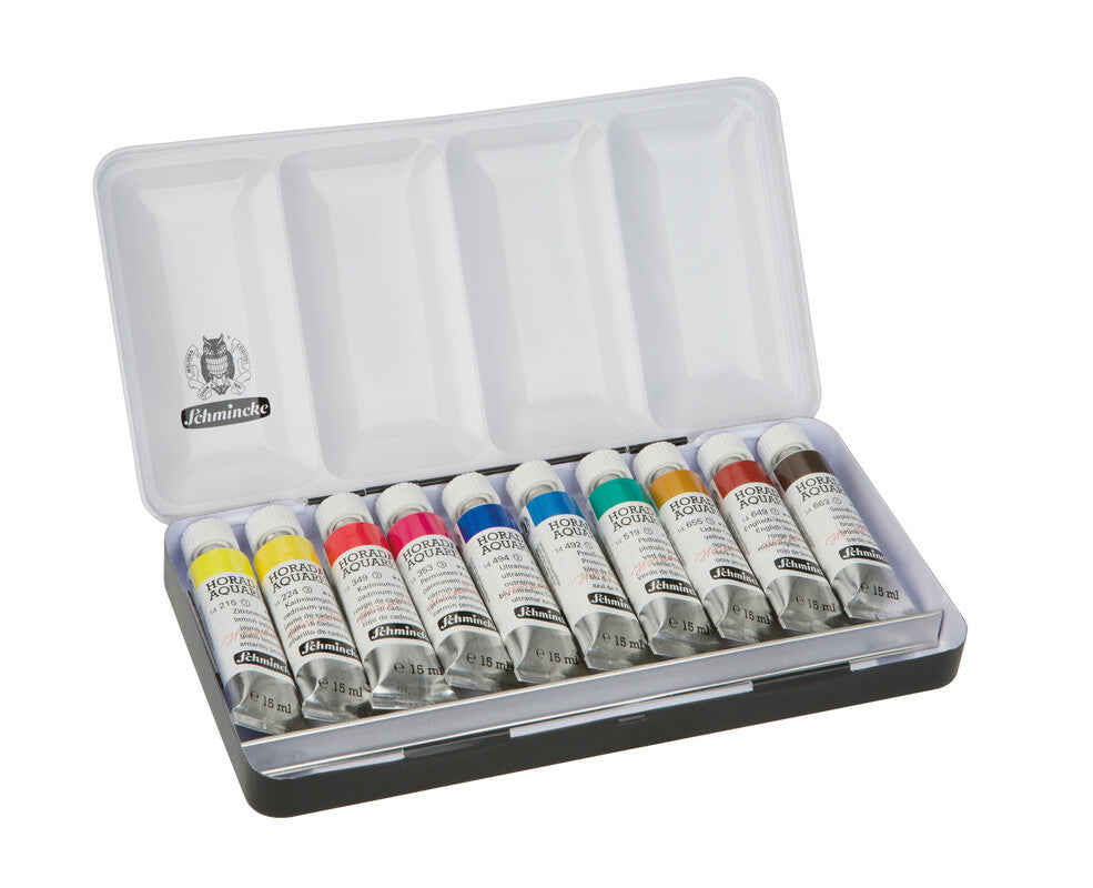 Metalni set akvarel boja Schmincke HORADAM 10 x 15 ml
