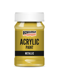 Akrilna boja metalik - 100 ml – antique gold