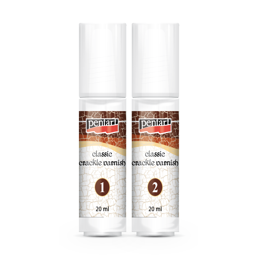 Krakel lak Pentart klasični, dvokomponentni, 20 ml set