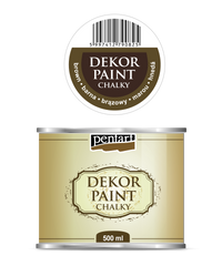 Dekorativna boja kreda Chalki Pentart 500 ml – brown