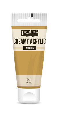 creamy acrylic metallic 60 ml – zlatna