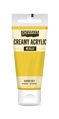 creamy acrylic metallic 60 ml – barokno zlato