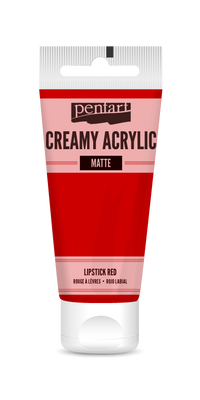 Kremasta mat akrilna boja Pentart 60 ml – lipstick red