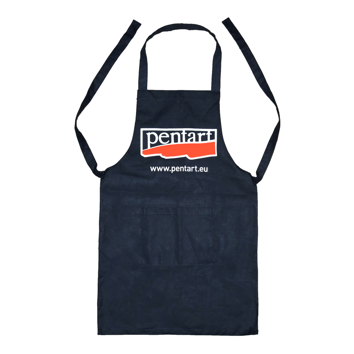 Pamučna kecelja sa džepom - 70 x 75 cm – cm, black with Pentart logo
