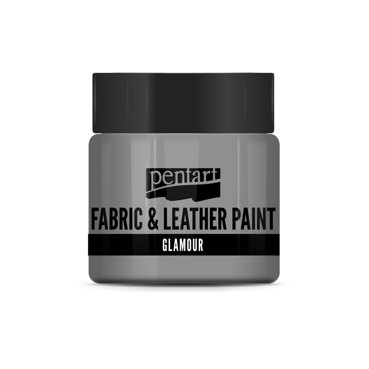 glamour fabric & leather paint 50 ml – srebrna