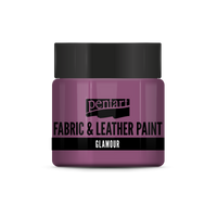 glamour fabric & leather paint 50 ml – srebrno roze