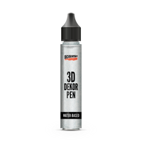 Pentart 3D Decor pen svetlucavo dekorativno pero 30 ml srebrna