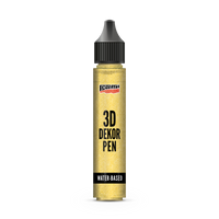 Glitersko 3D pero Pentart 3D Decor Pen - zlatna, 30 ml
