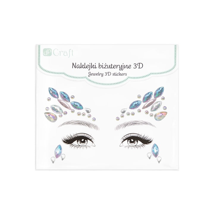 3D nalepnice sa dragim kamenjem za lice – Noćna lepota
