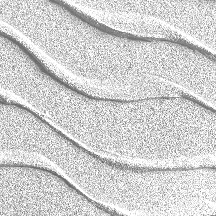 Detalj talasaste reljefne teksture od 3D paste ARTMIE — sitnozrnasta mat površina