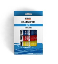 Creamy acrylic paint matte set colors 16 ml tuba