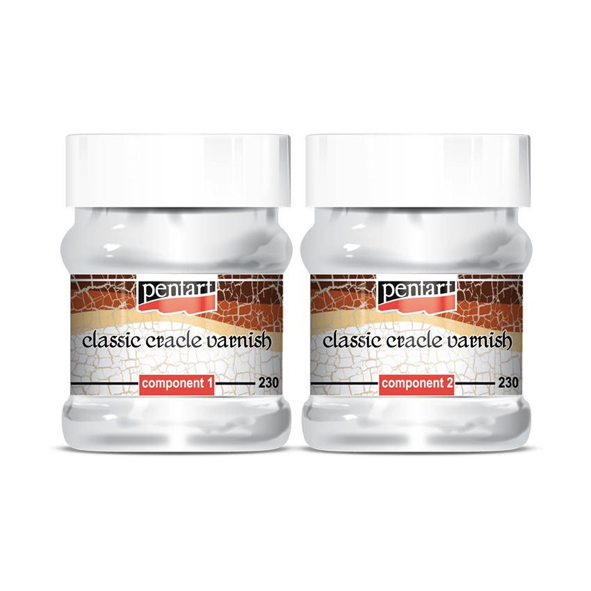 Krakel lak Pentart klasični, dvokomponentni, 230 ml set