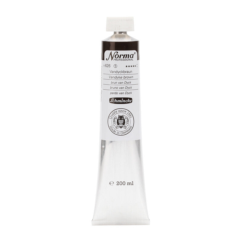 Uljana boja Schmincke Norma Professional 200 ml – 626 Van Dajk braon