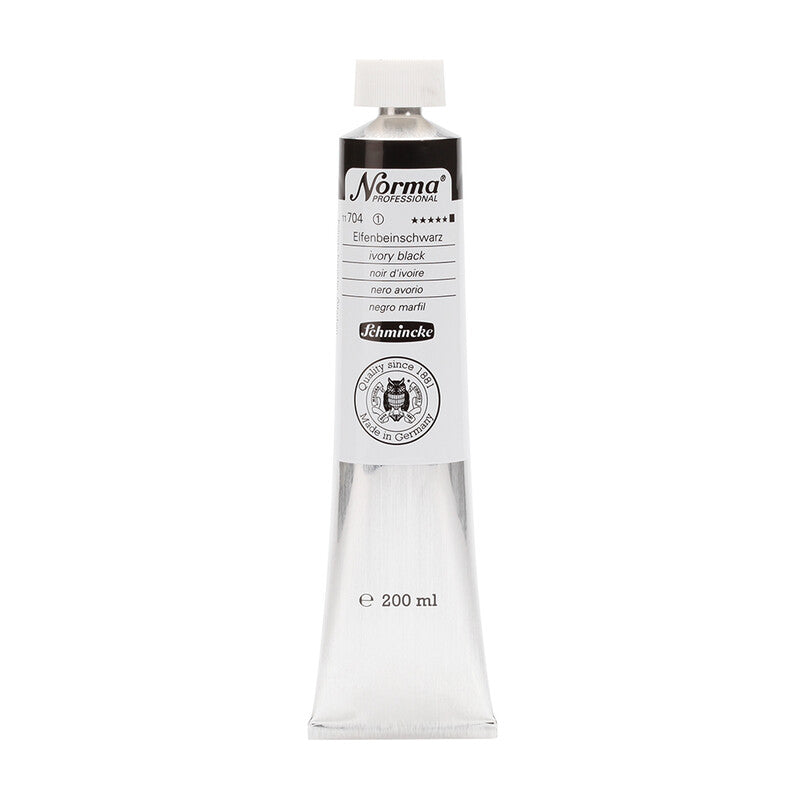 Uljana boja Schmincke Norma Professional 200 ml – 704 Boja slonove kosti crna