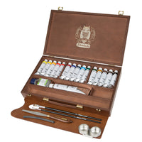Drvena kutija Schmincke NORMA Professional, 15 x 35 ml + bela 120 ml