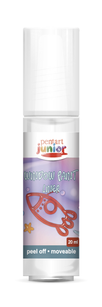 Boja za staklo Pentart Junior 20 ml – bela
