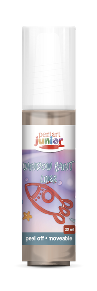 Boja za staklo Pentart Junior 20 ml – braon