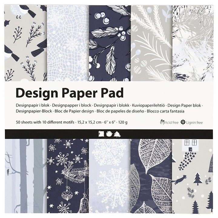 Papir za scrapbooking blue nature 15,2 x 15,2 cm - 50 listova