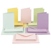 Set pastelnih razglednica i koverti 10,5k15 cm - 50 kom.