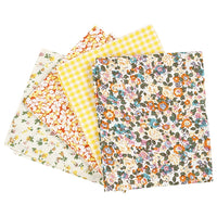 Tkanina za patchwork - žuta - 4 kom - 45 x 55 cm