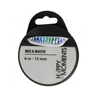 Satenska traka Happy Moments sa printom 15 mm x 6 m
