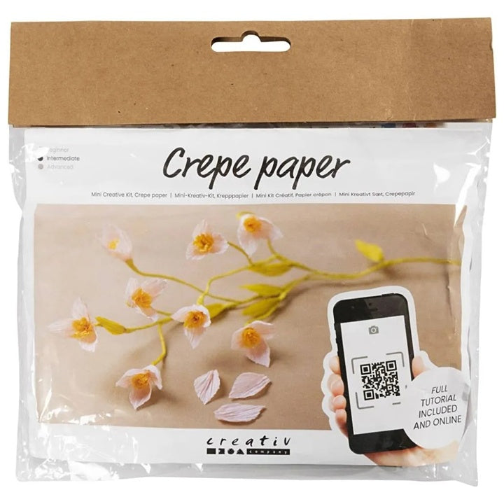 Mini kreativni set | Grana trešnjinog cveta od krep papira