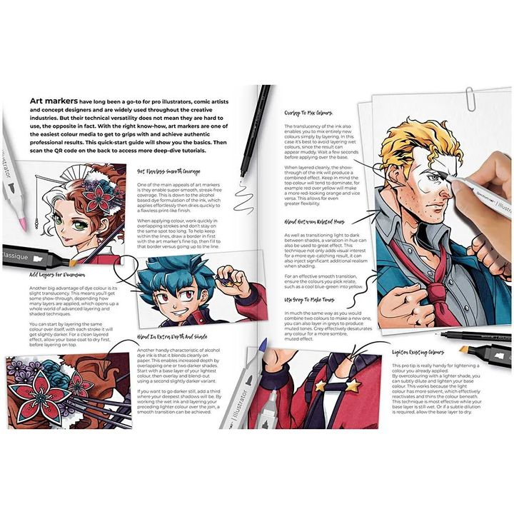 Ilustracija art kit MANGA A COMIC HEROES