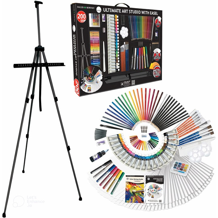 Veliki umetnički set Daler-Rowney sa štafelajem od 200 komada