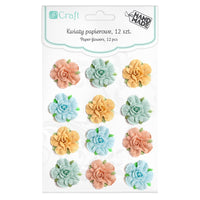 3D papirno pastelno cveće - set od 12 komada