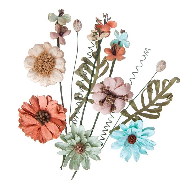 Papirno cveće Dusty Blush - set 12 kom