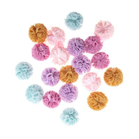 Pomponi od tila za rukotvorine | 20 kom, pastelne boje, 2 cm