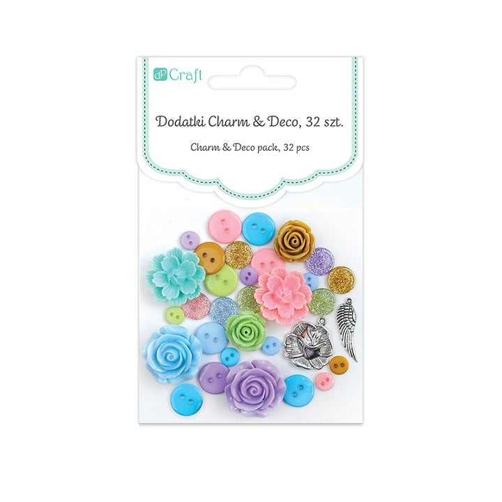 Dekorativni dodaci Charm & Deco So Pastel - pakovanje 32 kom