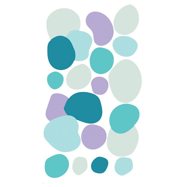 PVC dekorativne nalepnice | Akvarel oblici, 31 kom