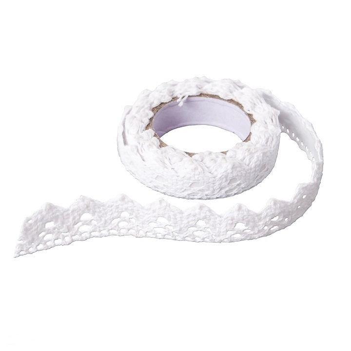 Pamučna samolepljiva čipka 1.8 m - White