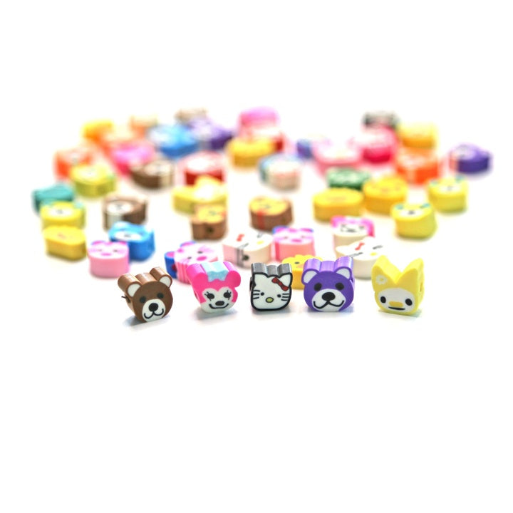 Šarene polimerne perle sa životinjskim motivima