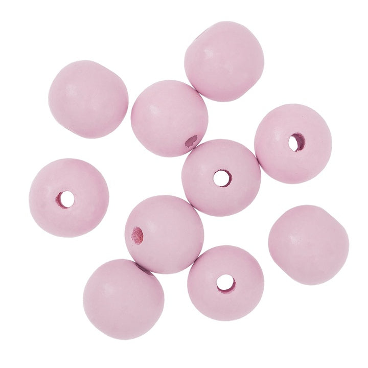 Drvene perle 2,5 cm – pakovanje od 10 | Razne boje