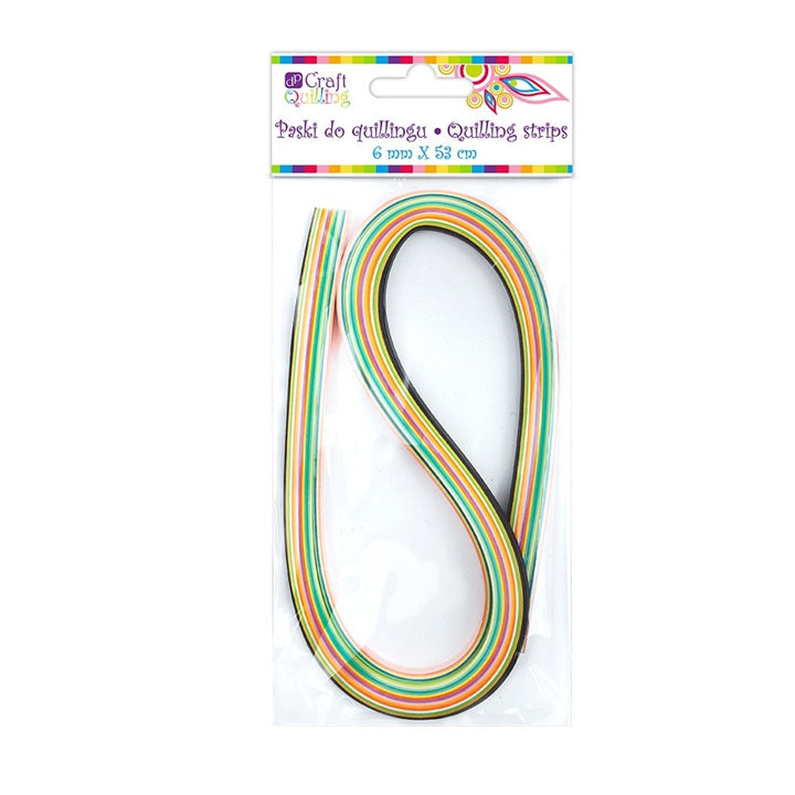 Trake za kviling papir 6 mm, 108 kom, pastelne nijanse