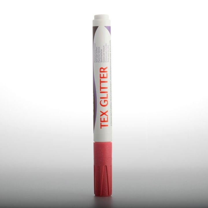 Markeri za tekstil DARWI TEX glitter 6ml – roze