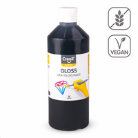 Sjajna polivinilna boja Creall Gloss 500 ml – crna