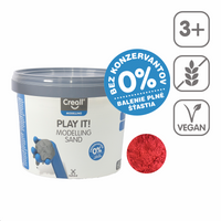 Pesak za modelovanje Creall Play it! 750 g u posudi – crvena