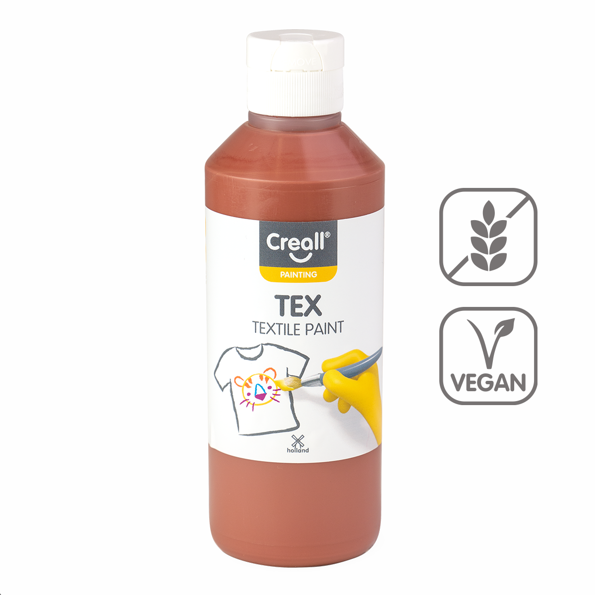 Boja za tekstil Creall Tex 250 ml – braon