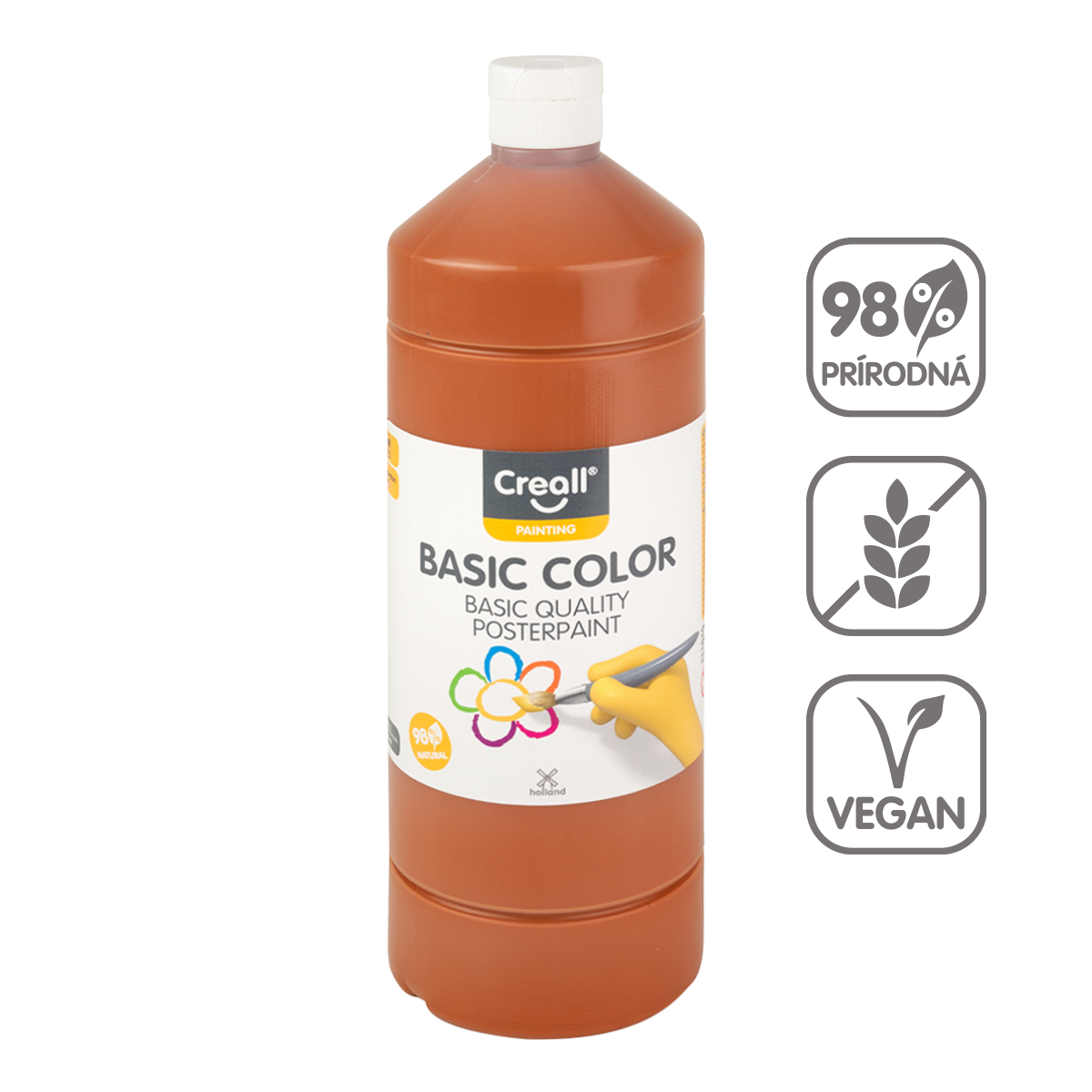 Tempera boja Creall 500 ml – svetlosmeđa