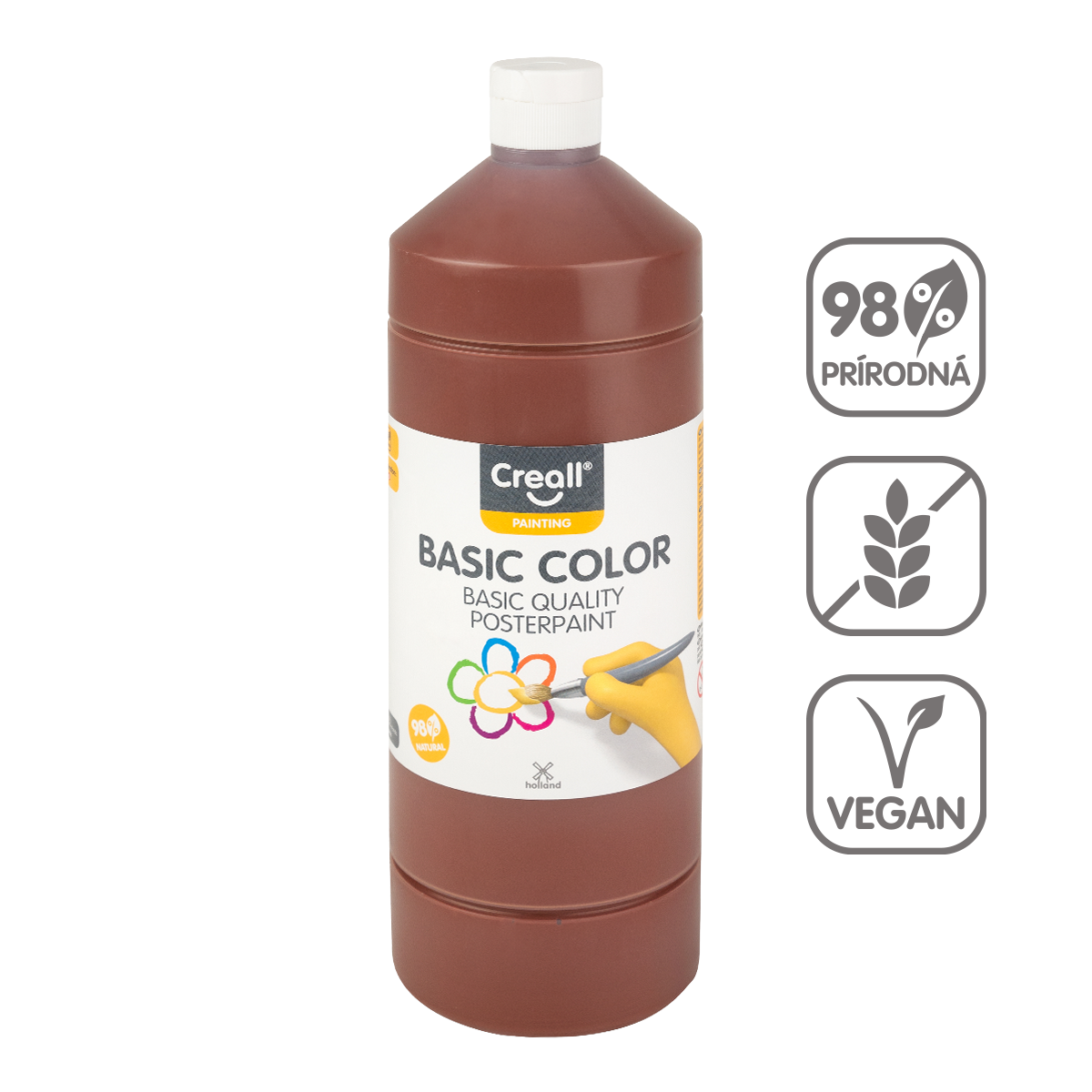 Tempera boja Creall 500 ml – tamnosmeđa