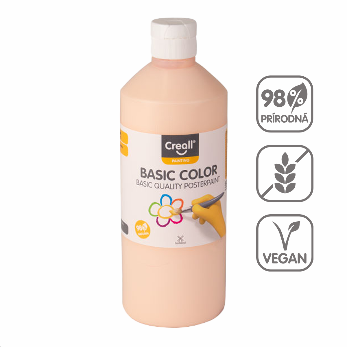 Tempera boja Creall 500 ml – pastelno narandžasta