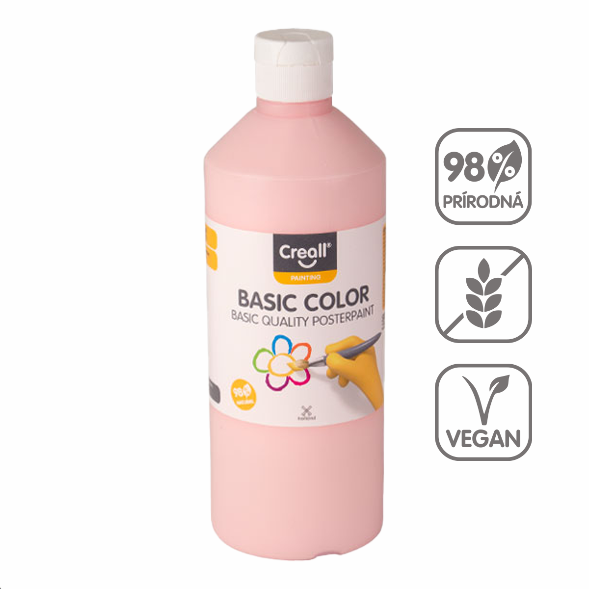 Tempera boja Creall 500 ml – pastelno crvena
