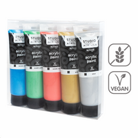 Creall set akrilnih boja Studio acrylics, 5 120 ml, miks – metalik ×