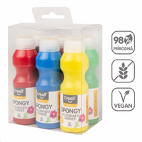 Set tempera boja sa sunđerom Creall Spongy – 6 × 70 ml