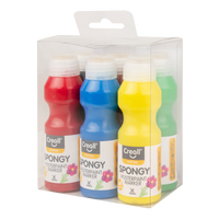 Set tempera boja sa sunđerom Creall Spongy – 6 × 70 ml
