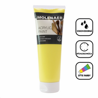 Akrilna boja Molenaer 250 ml – svetložuta